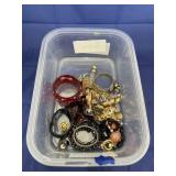 Tub of Assorted Costume Jewelry