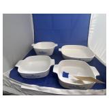 4 Pcs - Assorted Corningware Casserole Dishes