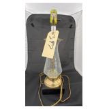 Crackle Glass Table Lamp - no shade