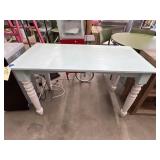 Painted Wood Table 48"L x 24"W x 30"H