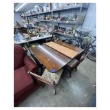 Drop Leaf Table 63" w/4 Chairs & Leaf