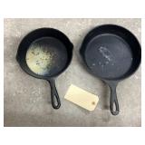 2 Pcs - Assorted Cast Iron Skillets