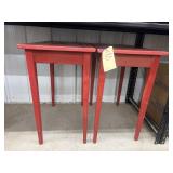 2 - Wooden End Tables 24"L x 15"W x 26"H