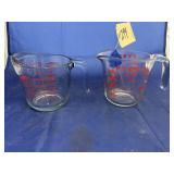 2 - Measuring Cups - Pyrex & Anchor Hocking