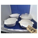 5 Pcs - Assorted Corningware Casserole Dishes