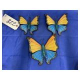 3 Pcs - Ceramic Butterfly Dï¿½cor