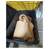 Plastic Tote w/Leather Supplies