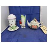 3 Pcs - Teapot - Vase - Bird Feeder