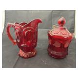 LE Smith Cadmium Piter & Candy Jar w/Lid
