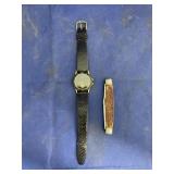 2-Blade Pocket Knife & Jaz Wristwatch