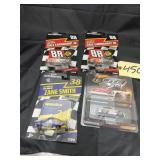 4 Pcs - 1:64 Die Cast Nascar Cars & 1 Hotwheels