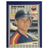ROOKIE CARD 1989 FLEER HOF CRAIG BIGGIO