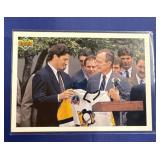 1991 UPPERDECK HOF LEMIEUX WITH PRESIDENT BUSH