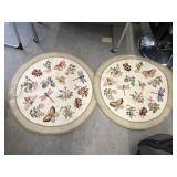 2 - Round Nature Themed Rugs 35"Dia