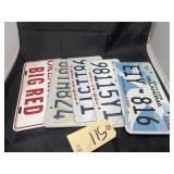 5 Pcs- License Plates OK & CA