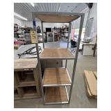 4-Shelf Metal/Wood Display Stand