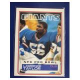 2ND YR CARD 1983 TOPPS HOF LAWRENCE TAYLOR