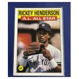1986 TOPPS HOF RICKEY HENDERSON CARD