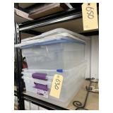 4 - Plastic Totes w/Assorted Lids