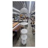 4-Tier Wicker & Metal Plant Stand