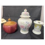 Ginger Jar - Flower Frog - Apple Canister w/Lid