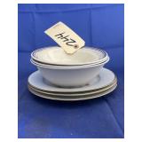 Bowls & Gold Rimmed Plates