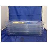Stack of Clear Plastic Trays