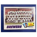 1977 TOPPS BREWERS TEAM CARD