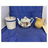 3 Pcs - Creamer - Tea Pot - Small Crock