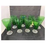 8 Pc Anchor Hocking Burple Green Tea Glasses