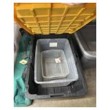 3 - Plastic Totes - 1 Lid