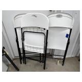 3 - Plastic Folding Chairs