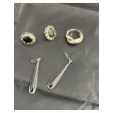 925 Onyx Earrings 925 Ring