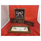 4 Pcs - Wood Block Home Dï¿½cor - Framed Print