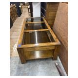 Glass Top Coffee Table 58"L x 26"W x 17"H