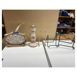5 Pcs - Wood Dï¿½cor - Metal Plate Stands