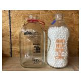 2 Pcs - Glass Milk Bottles