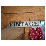 Metal "Vintage" Sign 49"L