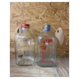 2 Pcs - Glass Milk Bottles