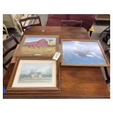 3 Pcs - Assorted Framed Art - Painting
