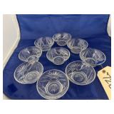 9 Pcs - Anchor Hocking Star of David Bowls