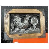 Metal/Wood Chicken Wall Dï¿½cor