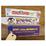 4 Pcs - Board Games - Monopoly Jr & More