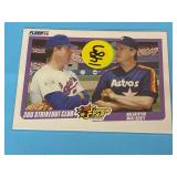 Fleer 90 Nolan ryan - Mike Scott 300 Strikeout Clb