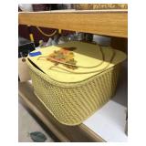 Wicker Basket w/Suspenders