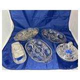 5 Pcs - Anchor Hocking Star of David Butter Tray