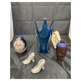5 Pcs - Porcelain Shoe Matchstick Holders