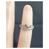 925 Nike Swoosh Ring Sz 4.25 1.7G
