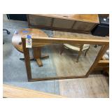 Wood Framed Wall Mirror 45"L x 35"H