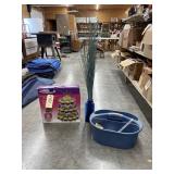 Plastic Caddy w/Colored Light Bulbs - Glass Vase